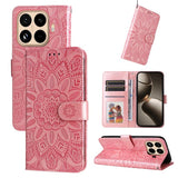 Embossed Sunflower Leather Phone Case, For Xiaomi 15T Pro 5G, For Xiaomi 15T 5G, For Xiaomi 15 Ultra, For Xiaomi 15 Pro, For Xiaomi 15, For Xiaomi 14T Pro, For Xiaomi 14T, For Xiaomi Poco F6