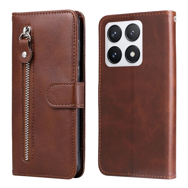 Fashion Calf Texture Zipper Leather Phone Case, For Xiaomi 15T 5G, For Xiaomi 15 Ultra, For Xiaomi 15 Pro, For Xiaomi 15, For Xiaomi 14T Pro, For Xiaomi 14T, For Xiaomi Poco F6