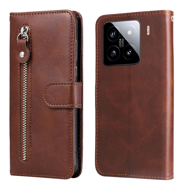 Fashion Calf Texture Zipper Leather Phone Case, For Xiaomi 15T 5G, For Xiaomi 15 Ultra, For Xiaomi 15 Pro, For Xiaomi 15, For Xiaomi 14T Pro, For Xiaomi 14T, For Xiaomi Poco F6