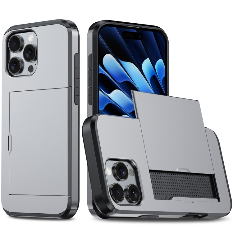 Shockproof Armor Phone Case with Card Slot, For iPhone 16 Pro Max, For iPhone 16 Pro, For iPhone 16 Plus, For iPhone 16