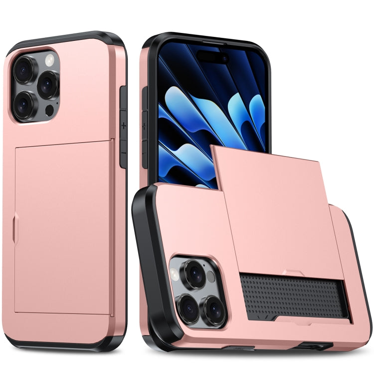 Shockproof Armor Phone Case with Card Slot, For iPhone 16 Pro Max, For iPhone 16 Pro, For iPhone 16 Plus, For iPhone 16