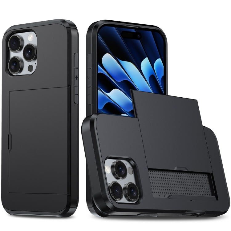 Shockproof Armor Phone Case with Card Slot, For iPhone 16 Pro Max, For iPhone 16 Pro, For iPhone 16 Plus, For iPhone 16
