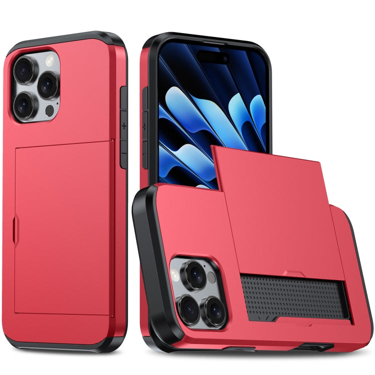 Shockproof Armor Phone Case with Card Slot, For iPhone 16 Pro Max, For iPhone 16 Pro, For iPhone 16 Plus, For iPhone 16