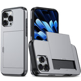 Shockproof Armor Phone Case with Card Slot, For iPhone 16 Pro Max, For iPhone 16 Pro, For iPhone 16 Plus, For iPhone 16