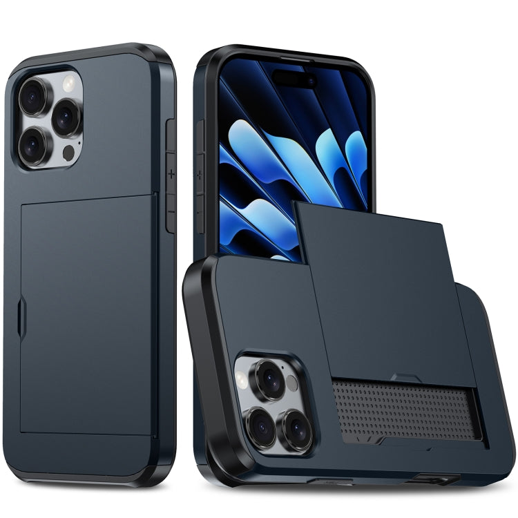 Shockproof Armor Phone Case with Card Slot, For iPhone 16 Pro Max, For iPhone 16 Pro, For iPhone 16 Plus, For iPhone 16