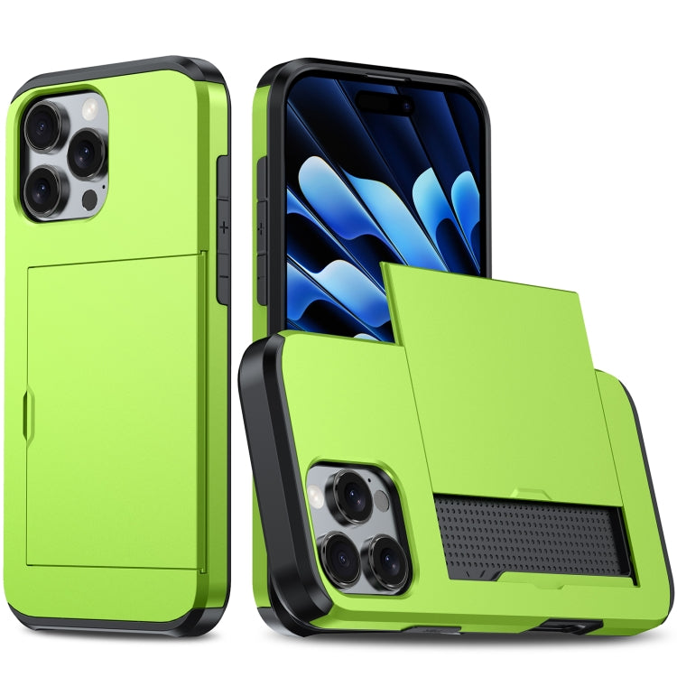 Shockproof Armor Phone Case with Card Slot, For iPhone 16 Pro Max, For iPhone 16 Pro, For iPhone 16 Plus, For iPhone 16