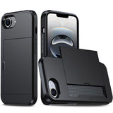 Shockproof Armor Phone Case with Card Slot, For iPhone 17e / 16e, For iPhone 17 Pro Max, For iPhone 17 Pro, For iPhone 17