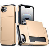 Shockproof Armor Phone Case with Card Slot, For iPhone 18, For iPhone 18 Pro, For iPhone 18 Pro Max, For iPhone 17e / 16e