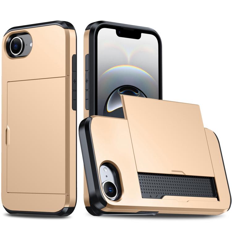Shockproof Armor Phone Case with Card Slot, For iPhone 18, For iPhone 18 Pro, For iPhone 18 Pro Max, For iPhone 17e / 16e