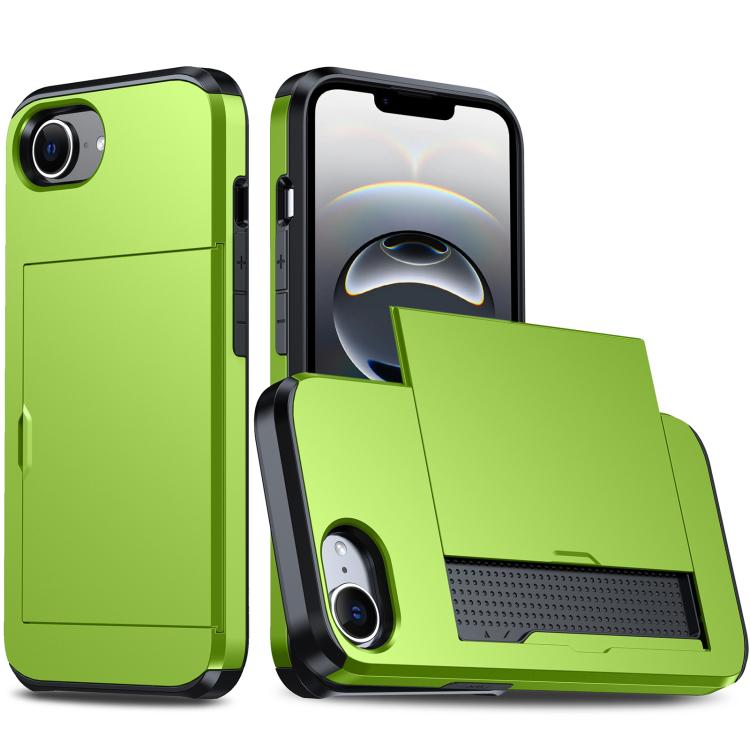 Shockproof Armor Phone Case with Card Slot, For iPhone 17e / 16e, For iPhone 17 Pro Max, For iPhone 17 Pro, For iPhone 17