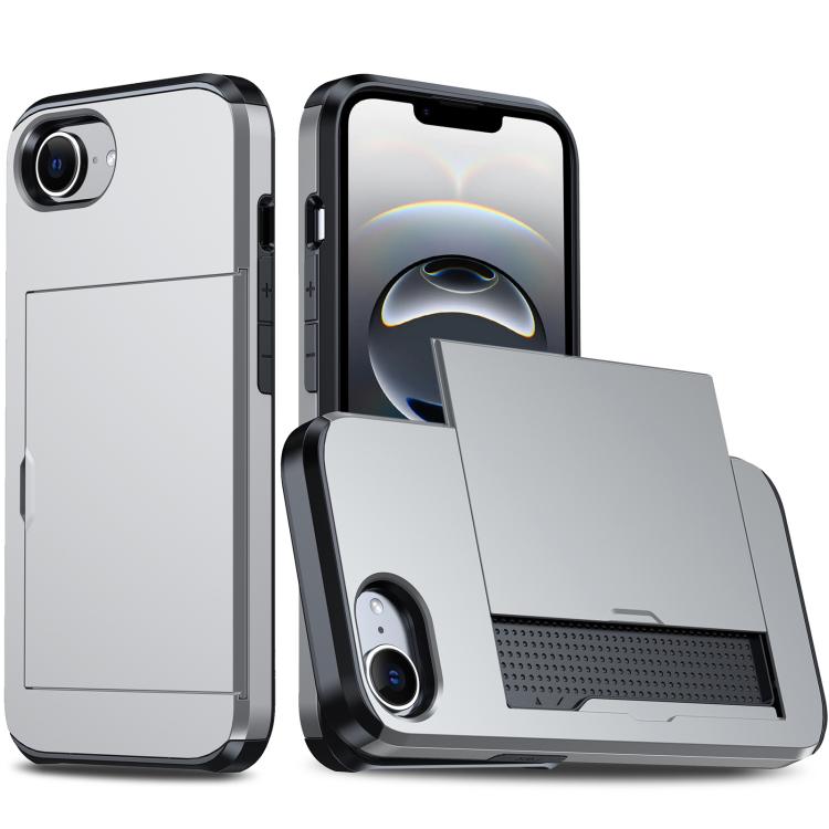 Shockproof Armor Phone Case with Card Slot, For iPhone 17e / 16e, For iPhone 17 Pro Max, For iPhone 17 Pro, For iPhone 17