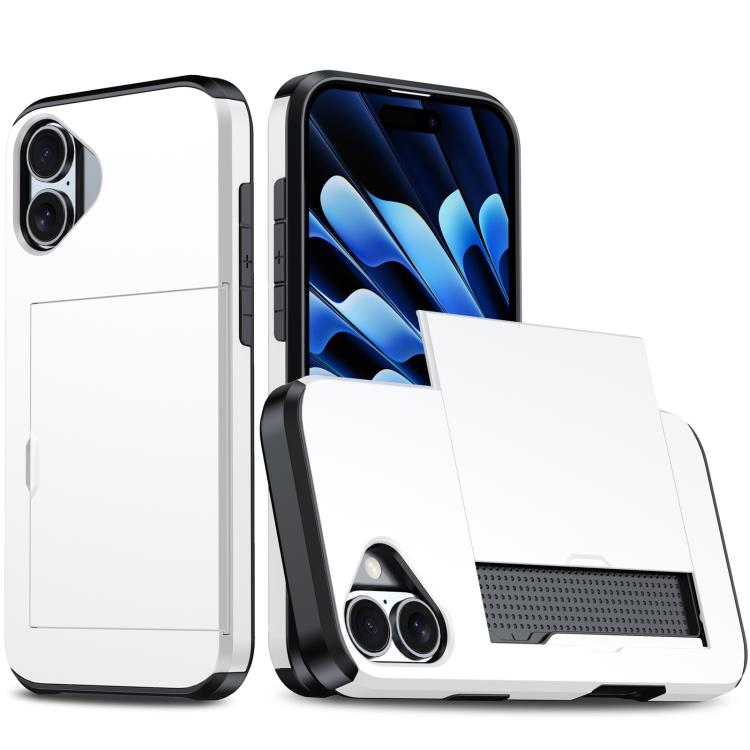 Shockproof Armor Phone Case with Card Slot, For iPhone 18, For iPhone 18 Pro, For iPhone 18 Pro Max, For iPhone 17e / 16e
