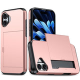 Shockproof Armor Phone Case with Card Slot, For iPhone 18, For iPhone 18 Pro, For iPhone 18 Pro Max, For iPhone 17e / 16e