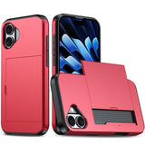 Shockproof Armor Phone Case with Card Slot, For iPhone 18, For iPhone 18 Pro, For iPhone 18 Pro Max, For iPhone 17e / 16e