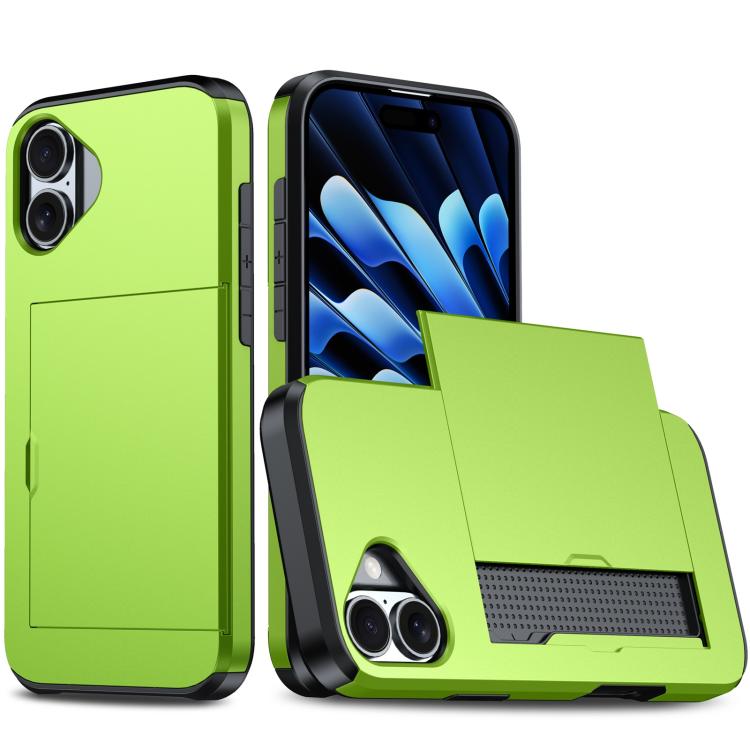 Shockproof Armor Phone Case with Card Slot, For iPhone 18, For iPhone 18 Pro, For iPhone 18 Pro Max, For iPhone 17e / 16e