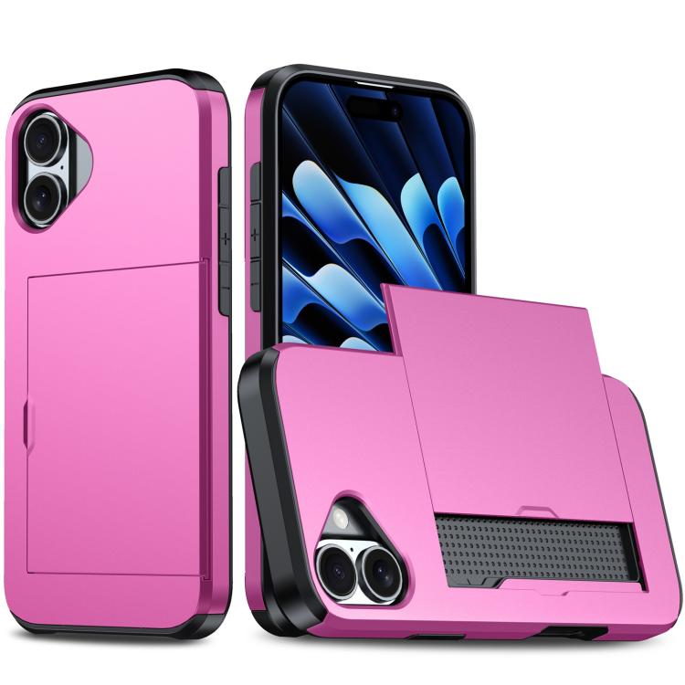 Shockproof Armor Phone Case with Card Slot, For iPhone 18, For iPhone 18 Pro, For iPhone 18 Pro Max, For iPhone 17e / 16e