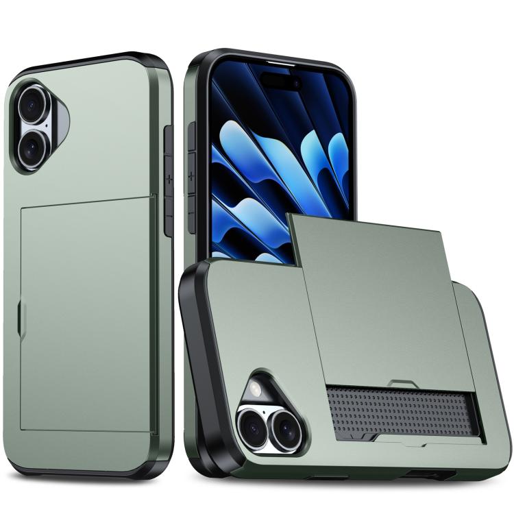 Shockproof Armor Phone Case with Card Slot, For iPhone 18, For iPhone 18 Pro, For iPhone 18 Pro Max, For iPhone 17e / 16e
