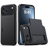 Shockproof Armor Phone Case with Card Slot, For iPhone 18, For iPhone 18 Pro, For iPhone 18 Pro Max, For iPhone 17e / 16e