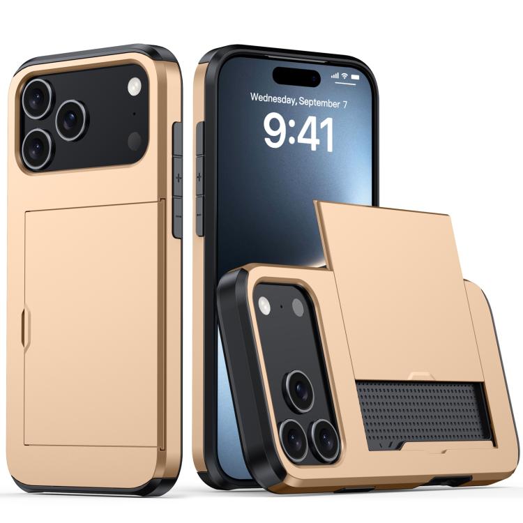 Shockproof Armor Phone Case with Card Slot, For iPhone 18, For iPhone 18 Pro, For iPhone 18 Pro Max, For iPhone 17e / 16e
