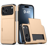 Shockproof Armor Phone Case with Card Slot, For iPhone 18, For iPhone 18 Pro, For iPhone 18 Pro Max, For iPhone 17e / 16e