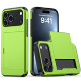 Shockproof Armor Phone Case with Card Slot, For iPhone 18, For iPhone 18 Pro, For iPhone 18 Pro Max, For iPhone 17e / 16e