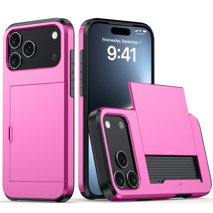 Shockproof Armor Phone Case with Card Slot, For iPhone 18, For iPhone 18 Pro, For iPhone 18 Pro Max, For iPhone 17e / 16e
