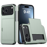 Shockproof Armor Phone Case with Card Slot, For iPhone 18, For iPhone 18 Pro, For iPhone 18 Pro Max, For iPhone 17e / 16e