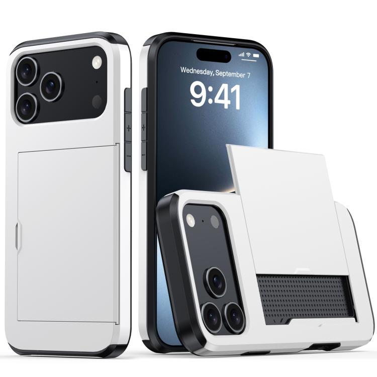 Shockproof Armor Phone Case with Card Slot, For iPhone 18, For iPhone 18 Pro, For iPhone 18 Pro Max, For iPhone 17e / 16e