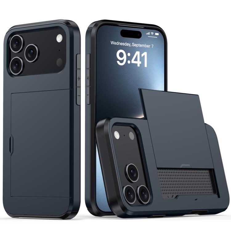 Shockproof Armor Phone Case with Card Slot, For iPhone 18, For iPhone 18 Pro, For iPhone 18 Pro Max, For iPhone 17e / 16e