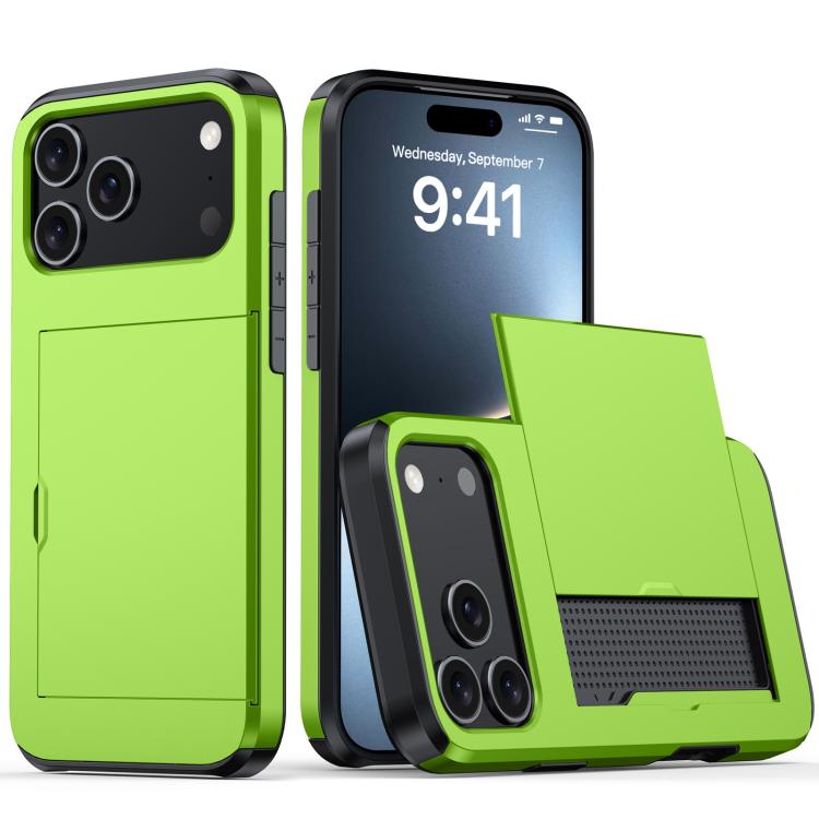 Shockproof Armor Phone Case with Card Slot, For iPhone 18, For iPhone 18 Pro, For iPhone 18 Pro Max, For iPhone 17e / 16e