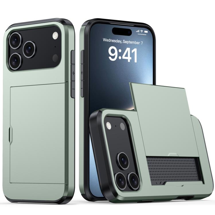 Shockproof Armor Phone Case with Card Slot, For iPhone 18, For iPhone 18 Pro, For iPhone 18 Pro Max, For iPhone 17e / 16e