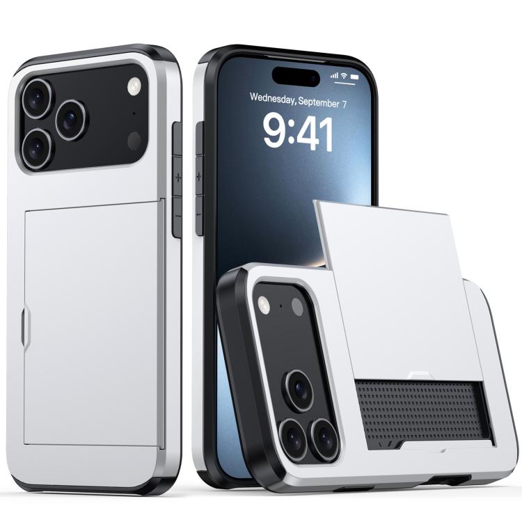 Shockproof Armor Phone Case with Card Slot, For iPhone 18, For iPhone 18 Pro, For iPhone 18 Pro Max, For iPhone 17e / 16e
