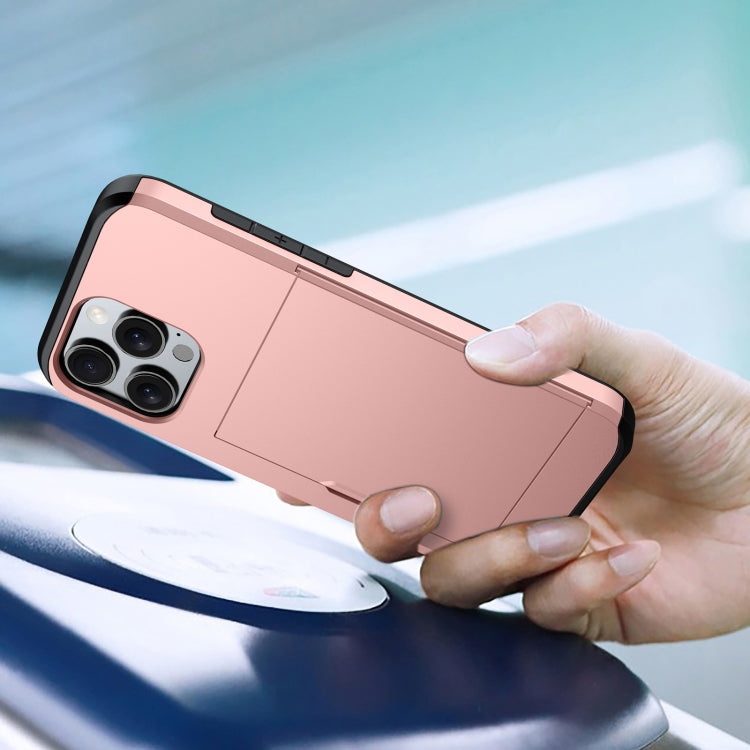 Shockproof Armor Phone Case with Card Slot, For iPhone 16 Pro Max, For iPhone 16 Pro, For iPhone 16 Plus, For iPhone 16
