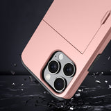 Shockproof Armor Phone Case with Card Slot, For iPhone 16 Pro Max, For iPhone 16 Pro, For iPhone 16 Plus, For iPhone 16