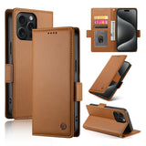 Side Buckle Magnetic Frosted Leather Phone Case, For iPhone 16 Pro, For iPhone 16 Plus, For iPhone 16, For iPhone 15 Pro Max, For iPhone 15 Pro, For iPhone 15 Plus