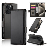 Side Buckle Magnetic Frosted Leather Phone Case, For iPhone 16 Pro, For iPhone 16 Plus, For iPhone 16, For iPhone 15 Pro Max, For iPhone 15 Pro, For iPhone 15 Plus