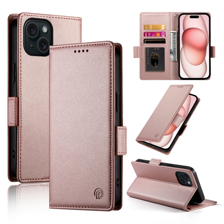 Side Buckle Magnetic Frosted Leather Phone Case, For iPhone 15, For iPhone 14 Plus, For iPhone 14, For iPhone 14 Pro, For iPhone 14 Pro Max, For iPhone SE 2022 / SE 2020 / 8