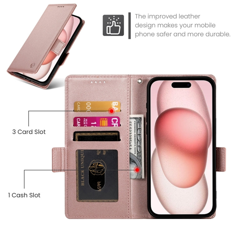 Side Buckle Magnetic Frosted Leather Phone Case, For iPhone 15, For iPhone 14 Plus, For iPhone 14, For iPhone 14 Pro, For iPhone 14 Pro Max, For iPhone SE 2022 / SE 2020 / 8