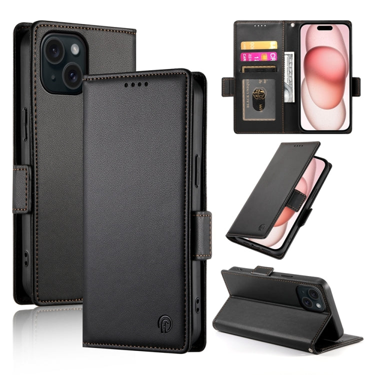 Side Buckle Magnetic Frosted Leather Phone Case, For iPhone 15, For iPhone 14 Plus, For iPhone 14, For iPhone 14 Pro, For iPhone 14 Pro Max, For iPhone SE 2022 / SE 2020 / 8