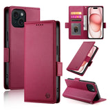 Side Buckle Magnetic Frosted Leather Phone Case, For iPhone 15, For iPhone 14 Plus, For iPhone 14, For iPhone 14 Pro, For iPhone 14 Pro Max, For iPhone SE 2022 / SE 2020 / 8
