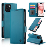 Side Buckle Magnetic Frosted Leather Phone Case, For iPhone 15, For iPhone 14 Plus, For iPhone 14, For iPhone 14 Pro, For iPhone 14 Pro Max, For iPhone SE 2022 / SE 2020 / 8