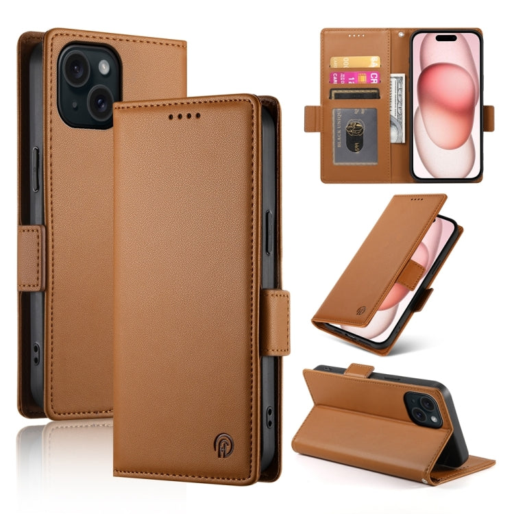 Side Buckle Magnetic Frosted Leather Phone Case, For iPhone 15, For iPhone 14 Plus, For iPhone 14, For iPhone 14 Pro, For iPhone 14 Pro Max, For iPhone SE 2022 / SE 2020 / 8