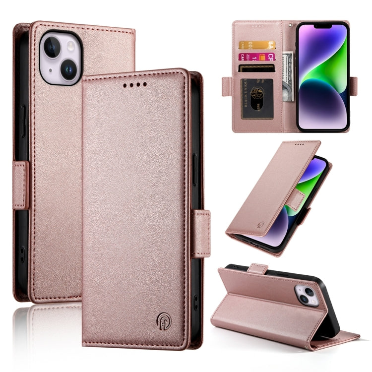 Side Buckle Magnetic Frosted Leather Phone Case, For iPhone 15, For iPhone 14 Plus, For iPhone 14, For iPhone 14 Pro, For iPhone 14 Pro Max, For iPhone SE 2022 / SE 2020 / 8