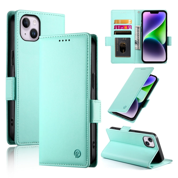 Side Buckle Magnetic Frosted Leather Phone Case, For iPhone 15, For iPhone 14 Plus, For iPhone 14, For iPhone 14 Pro, For iPhone 14 Pro Max, For iPhone SE 2022 / SE 2020 / 8