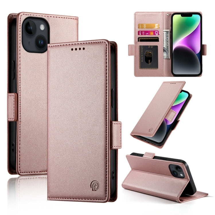 Side Buckle Magnetic Frosted Leather Phone Case, For iPhone 15, For iPhone 14 Plus, For iPhone 14, For iPhone 14 Pro, For iPhone 14 Pro Max, For iPhone SE 2022 / SE 2020 / 8
