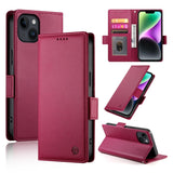 Side Buckle Magnetic Frosted Leather Phone Case, For iPhone 15, For iPhone 14 Plus, For iPhone 14, For iPhone 14 Pro, For iPhone 14 Pro Max, For iPhone SE 2022 / SE 2020 / 8