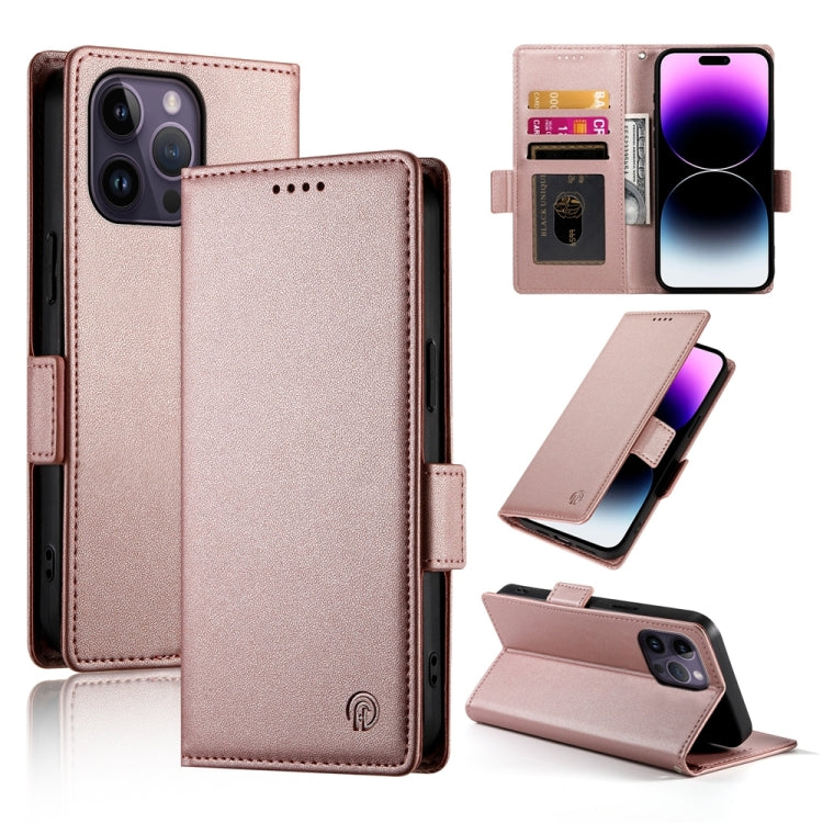 Side Buckle Magnetic Frosted Leather Phone Case, For iPhone 15, For iPhone 14 Plus, For iPhone 14, For iPhone 14 Pro, For iPhone 14 Pro Max, For iPhone SE 2022 / SE 2020 / 8