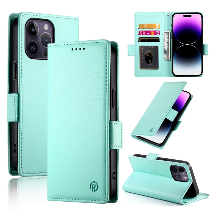 Side Buckle Magnetic Frosted Leather Phone Case, For iPhone 15, For iPhone 14 Plus, For iPhone 14, For iPhone 14 Pro, For iPhone 14 Pro Max, For iPhone SE 2022 / SE 2020 / 8