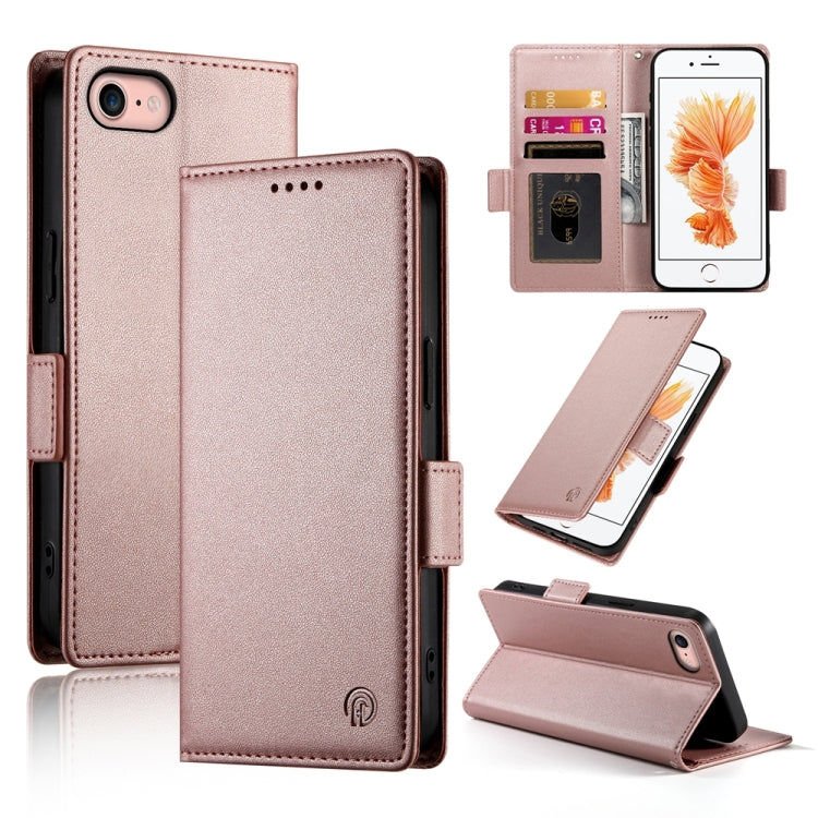 Side Buckle Magnetic Frosted Leather Phone Case, For iPhone 15, For iPhone 14 Plus, For iPhone 14, For iPhone 14 Pro, For iPhone 14 Pro Max, For iPhone SE 2022 / SE 2020 / 8
