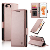 Side Buckle Magnetic Frosted Leather Phone Case, For iPhone 15, For iPhone 14 Plus, For iPhone 14, For iPhone 14 Pro, For iPhone 14 Pro Max, For iPhone SE 2022 / SE 2020 / 8